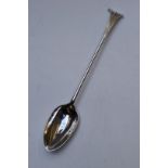 Georgian Scottish Onslow pattern hallmarked silver basting spoon, Edinburgh 1773, maker William