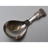 Georgian hallmarked silver King's pattern tea caddy spoon, Birmingham 1794, maker's mark rubbed,