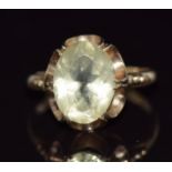 A 9ct gold ring set with quartz, 4.2g, size N