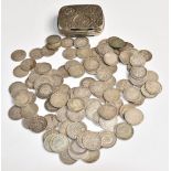 A collection of mostly Queen Victoria pre-1920 silver threepenny pieces, with a few pre-1947