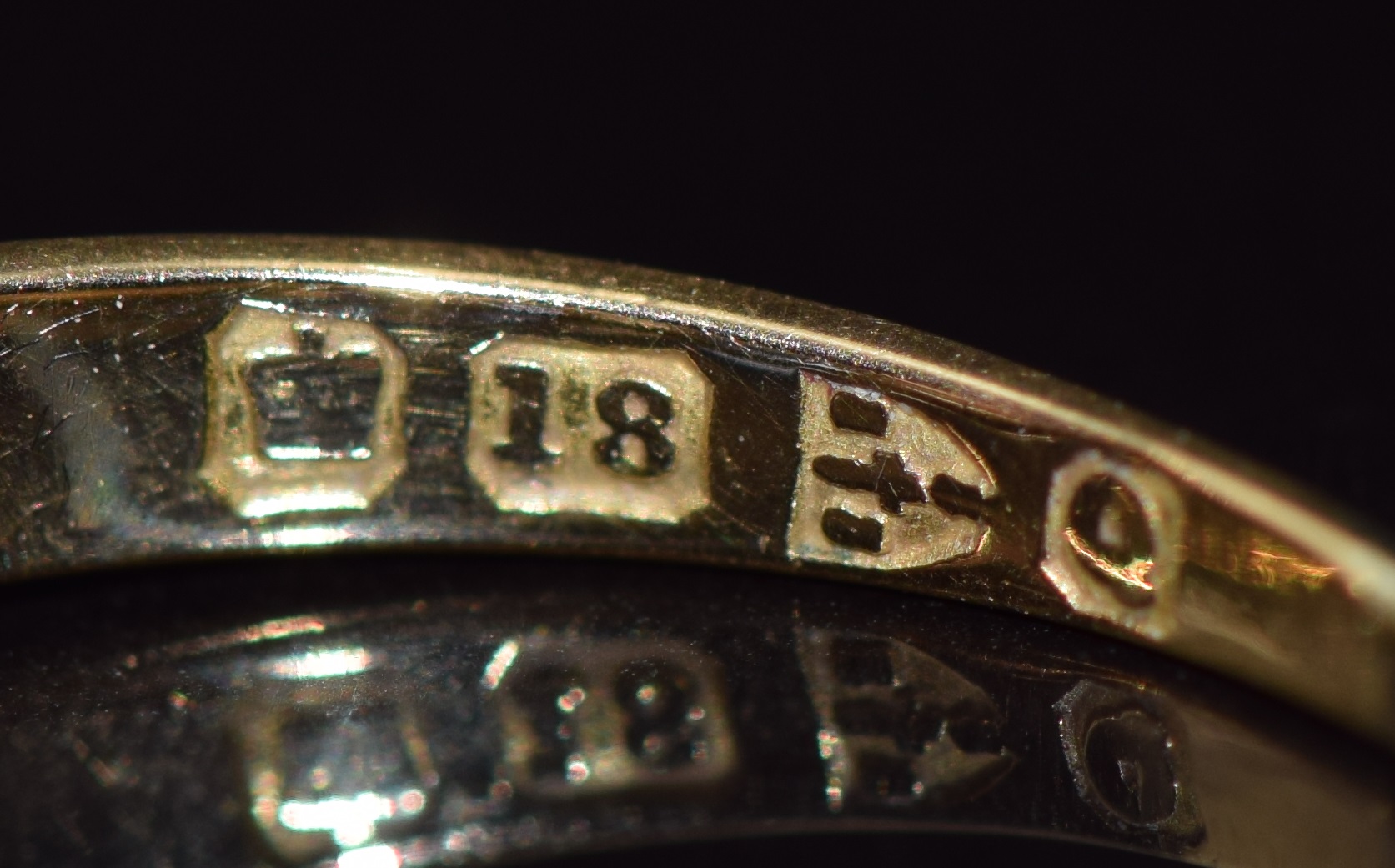 Victorian 18ct gold ring set with old cut sapphires and diamonds, total diamond weight approximately - Image 3 of 3