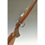 CZ 452-2E ZKM American .17 bolt-action rifle with chequered semi-pistol grip and forend, sling