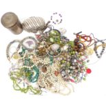 A large collection of costume jewellery including Vivienne Westwood charm bracelet, necklaces