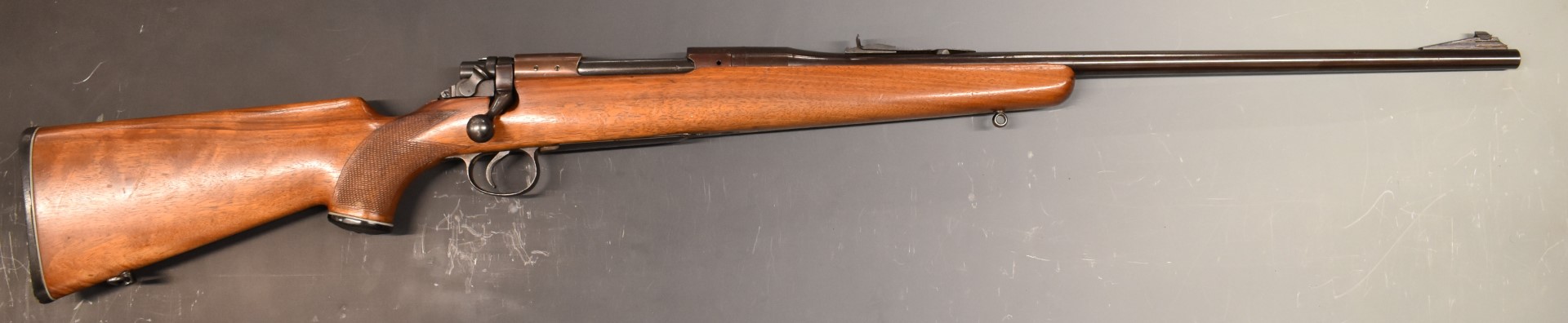 BSA .303 bolt-action rifle with chequered semi-pistol grip, adjustable sights, sling mounts and 24 - Image 2 of 3