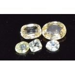 Five yellow sapphires, 0.68g