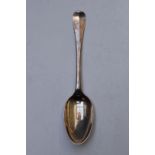 George II bottom hallmarked silver Hanoverian pattern table spoon, London 1733, maker's mark NH,