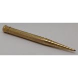 Baker's Perm-point 9ct gold propelling pencil, L10.5cm, 23.7g all in