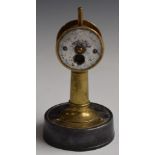 Early/ mid 20thC tabletop novelty cigar cutter in the form of a ship's telegraph, marked D