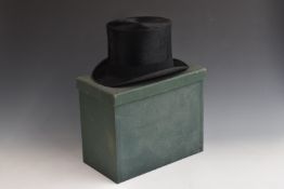 Silk top hat by Dunn & Co, in original carry case