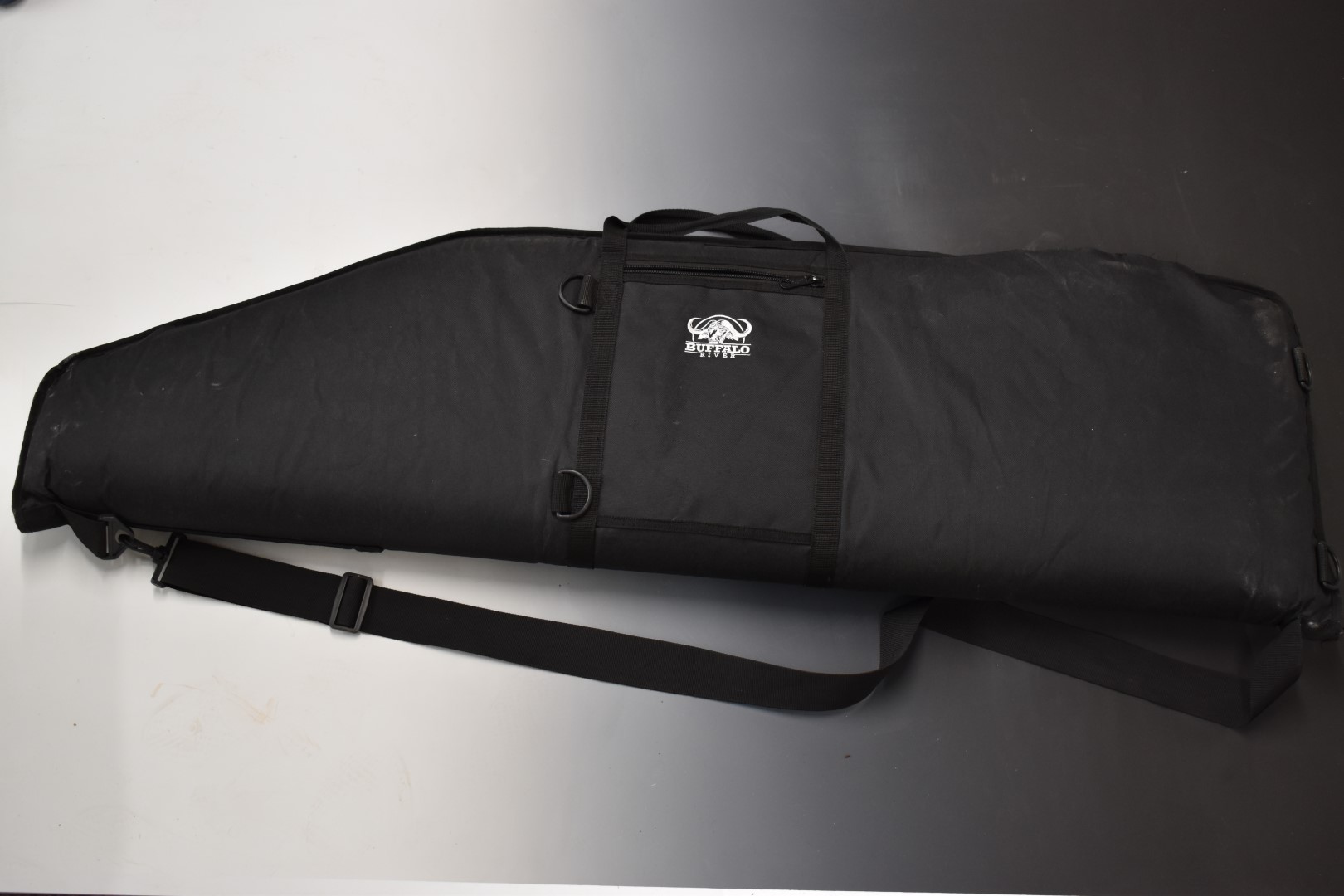 Buffalo River padded double shotgun or rifle slip with shoulder strap, 127x40cm.
