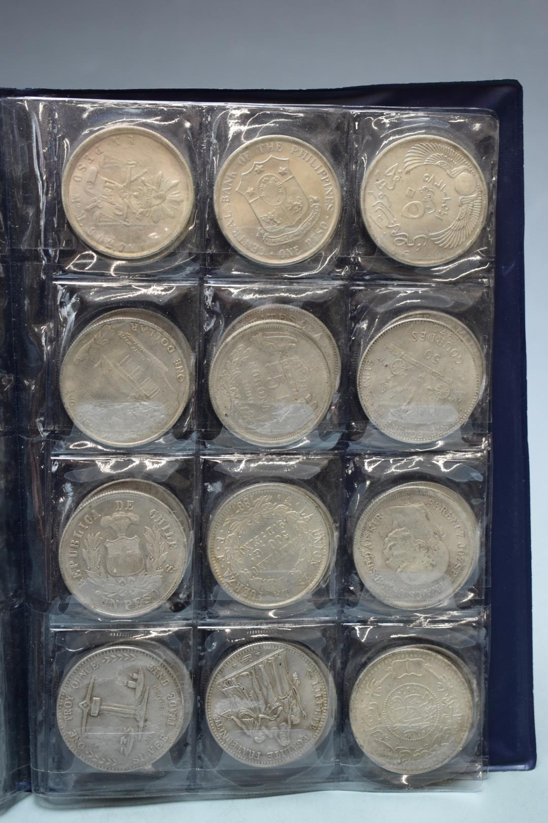 A collector's album of 720 replica dollar/crown sized silver coloured coins - Image 4 of 5