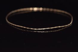 A 9ct gold rope twist bangle 1.8g