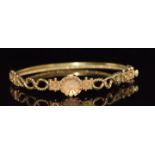 Victorian Etruscan Revival gold bracelet, 12.2g