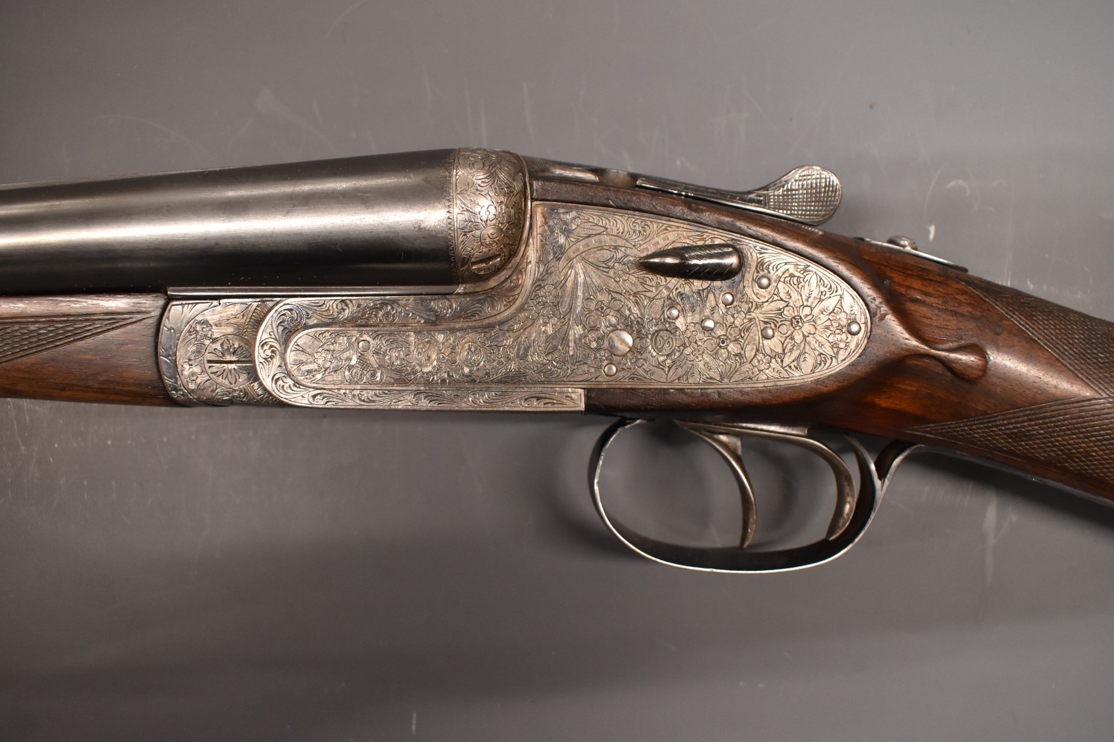 AYA XXV sidelock side by side ejector shotgun with hand detachable locks, all over floral and - Image 6 of 11