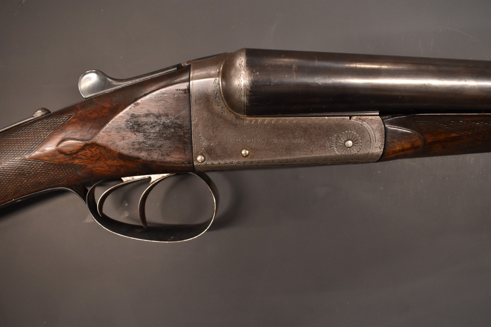 Charles Rosson & Son 12 bore side by side ejector shotgun with named lock, border engraved lock, - Image 3 of 11