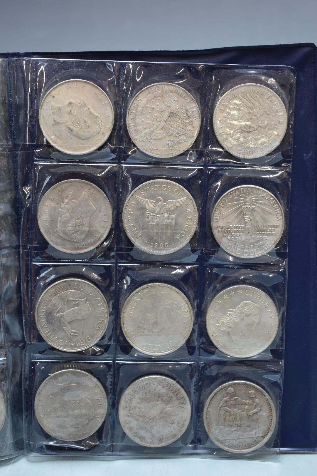 A collector's album of 720 replica dollar/crown sized silver coloured coins - Image 5 of 5