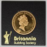 1987 Royal Mint one ounce gold Britannia uncirculated, in Perspex case