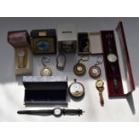 Twelve various ladies and gentleman's wristwatches, pendant watches etc including Timex and
