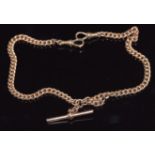 A 9ct rose gold double Albert/ watch chain, 37.6g, 68cm long