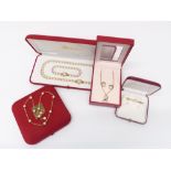 Three suites of silver gilt and faux pearl Majorica jewellery