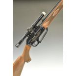 Rogers Power Line Model 922 .22 Martini action underlever air rifle with gilt engraved decoration,