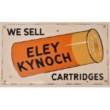 Eley Kynoch shotgun cartridges enamel shop display or advertising sign 'We Sell Eley Kynoch