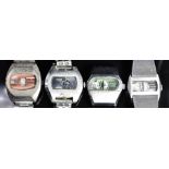 Four gentleman's digital jump hour wristwatches comprising Digomatic, Zebora, Adrem and Arios,
