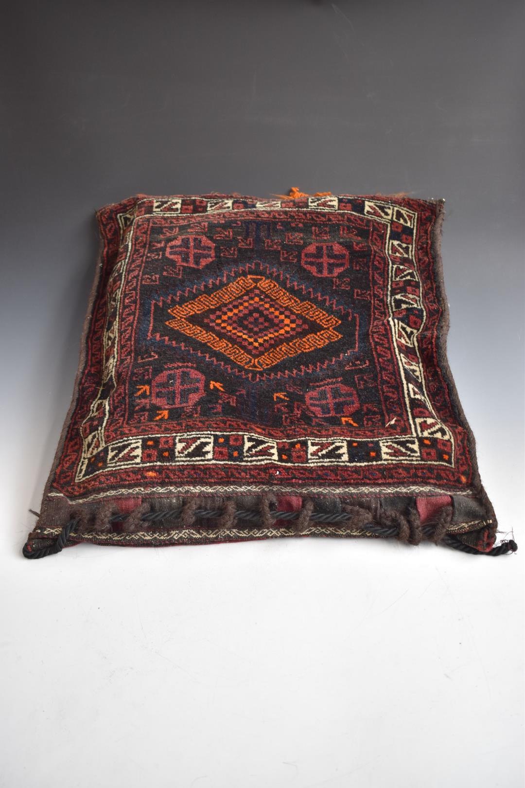 A pair of North African camel bags / cushions, 70 x 65cm - Image 2 of 2