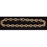 An 18ct gold bracelet made up of oval links, 15.2g