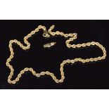 A 9ct gold rope twist necklace, 4.6g