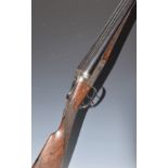 Joseph Bourne & Son 12 bore side by side shotgun with engraved locks, underside, trigger guard,