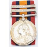 British Army Queen's South Africa Medal second type with clasps for Caple Colony and Orange Free