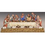 Capodimonte limited edition figural group The Last Supper, with certificate, H17 x L43cm