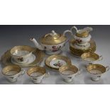 Approximately twenty pieces of Hammersley tea ware decorated with roses
