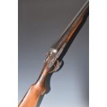 Armitalia 12 bore side by side hammer action shotgun with engraved birds scenes of birds to the