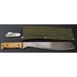 Golok knife dated 1966 IB/5235 with broad arrow mark and Martindale Birmingham to 33cm blade, with