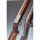 Two single barrel shotguns 12 bore Cooey, serial number 69766 and unnamed English 16 bore, NVSN.