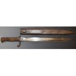 German Seitengewehr 1898/05 pattern bayonet, early type with part muzzle ring and without