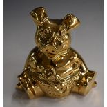 Wade Nat West limited edition (250) gold Woody pig money box, with certificate