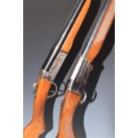 Two single barrel shotguns Webley & Scott 12 bore with 32 inch barrel, serial number 74291 and