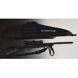 Stoeger X20 S2 .22 air rifle with chequered semi-pistol grip and forend, composite stock, raised