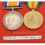 British Army WW1 medals comprising War Medal and Victory Medal, named to 25320 Pte H Gifford,