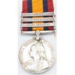 British Army Queen's South Africa Medal 1899 with clasps for Cape Colony, Orange Free State and