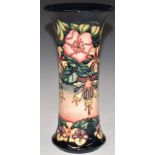 Moorcroft flared vase decorated with flowers, H25.5cm