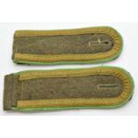 German Army WW2 pair of NCO's Light Infantry shoulder boards, acquired by a Sherwood Forester
