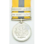 British Army Khedive's Sudan medal with clasps for Khartoum and Atbara, named to 2011 Lance Sergeant