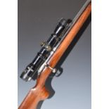 BSA Supersport Five .22 bolt-action rifle with semi-pistol grip, raised cheek piece, adjustable