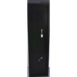 Six gun cabinet with two sets of keys, W35 x D30 x H131cm.