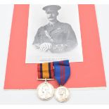 Queen's South Africa Medal 1899 named to Captain The Honorable A B Bathurst, Gloucestershire