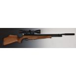 Air Arms S410 Classic .22 PCP air rifle with 10 shot magazine, chequered semi-pistol grip and